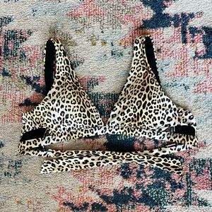 GIANNI BINI - Cheetah print bikini top